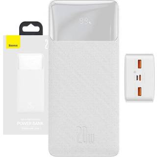 Baseus Bipow Powerbank - Hvid - 30000 mAh