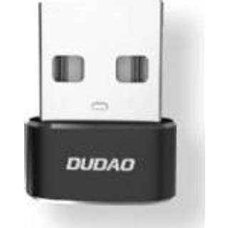 Dudao USB-adapter - USB-C hun/USB-A han - sort