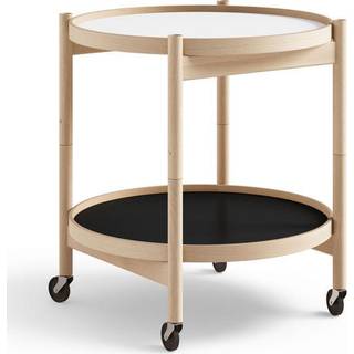 Brdr. Krüger Bølling Tray Table model 50 rullebord base, olieret understel i bøg