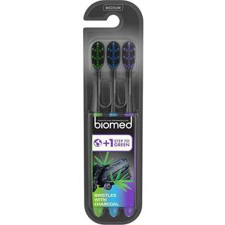 Biomed Black Charcoal tandbørster Medium 3 stk. - 3 stk.