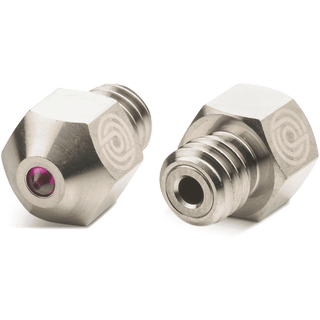 MK8 Nikkelbelagt Kobber Nozzle med Ruby 0,4 mm - 1 stk