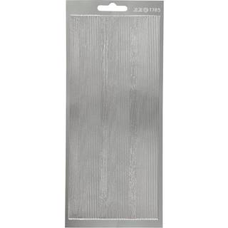 Sølv Border Stickers 10x23 cm - Elegant og Selvklæbende