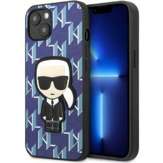 Karl Lagerfeld iPhone 13 hardcase blå Monogram Ikonik Patch
