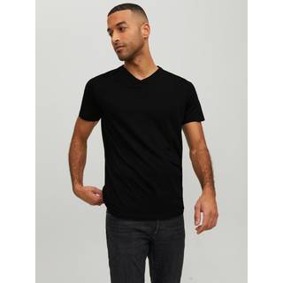 Ensfarvet V-hals T-shirt