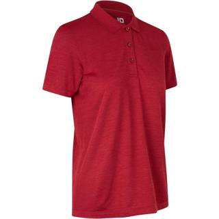 ID 0573 Poloshirt active dame Mørk rød melange 4XL