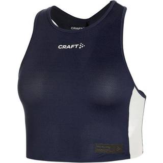 Craft Pro Hypervent Cropped Running Shirt Women - Dark Blue, Size XL - dark_blue