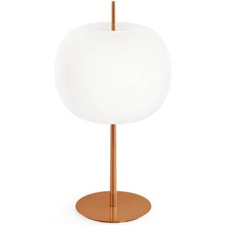 kdln bordlampe Kushi XL, kobber/hvid, højde 61 cm