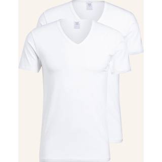 Calida 2-pak Natural Benefit V-shirt - White - Small