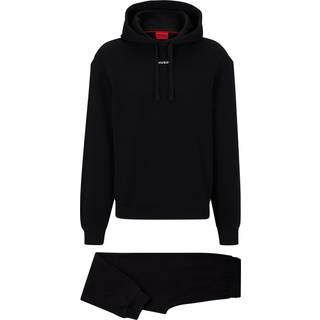 Joggingbukser med relaxed fit og kontrastfuldt logo