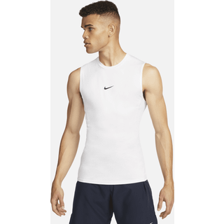 Tætsiddende Nike Pro Dri-FIT-fitnessoverdel uden ærmer til mænd - hvid - XXL