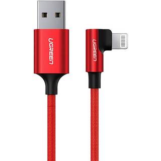 Ugreen US299 60555 Lightning/USB-A kabel 2.4A vinklet 1m - sort