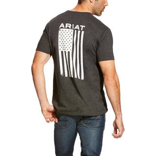 Ariat Herre Freedom T-shirt - Kulgrå Meleret - Blød Bomuld-Polyester-Blanding, Fugttransporterende Komfort (M)
