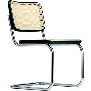 Thonet S 32 V Cantilever Spisebordsstol Krom/Sort Bejdset Bøgetræ