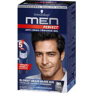 Men Perfect Toningsgel mod gråt hår, 90 Sort