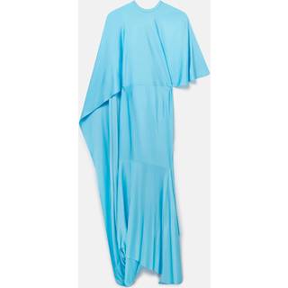 Stella McCartney Draped asymmetric maxi dress - blue - XXS