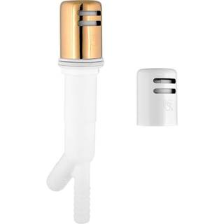 Designhus 583872 opvaskemaskine dele 3-3/4 tommer x 1-9/16 tommer x 9 tommer satin guld og hvid