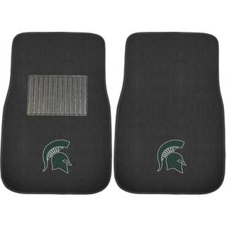 Michigan State 2-stykke Broderede bilmåtter 18x27 (D0102H5RHJA)