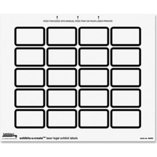 Tabbies juridiske udstillinger-u-create 1-5/8 """" W x 1 """" H Etiketter 8-1/2 """" W x 7 """" H Sheet 240 Etiketter/pakke (48090) Hvid