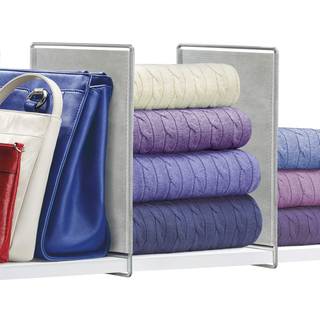 Lynk Vela Shelf Dividers - Linned Closet Organizers and Storage - Linen Storage - Closet Organization - H?ndkl?de Organizer til skab (s?t af 2) -