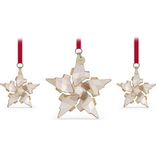 Swarovski Christmas Ornament 2021 ?rlig udgave Festligt s?t med 3 Champagne Crystal