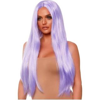 Long Straight Center Part Wig Lavender