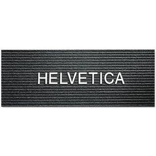 Kvartet 1 tommer tegn til plastbrevplader Helvetica Font 144 tegn pr. Sæt White (F1)