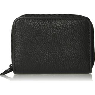 Buxton Hudson Pik-me-up Wizard Leather Wallet Compact Black