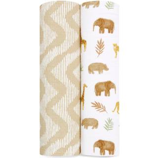 Aden + Anais aden + anais Animal Print Essentials Tanzania 100% Cotton Muslin Blankets 2 Pack