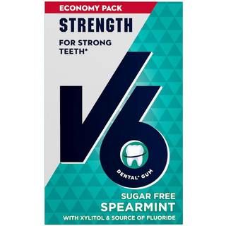 V6 Strength Spearmint Tyggegummi - Økonomipakke
