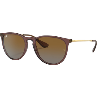 Ray - Ban Kvinde RB4171 ERIKA 6593T5 Solbriller Nylon Brun Brun Pantos Polariseret Skygge
