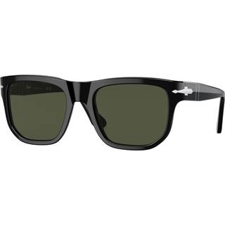 Persol Unisex PO3306S 95/31 Solbriller Acetat Sort Grøn Firkantet Normal