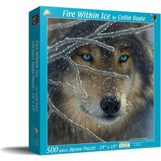 SunSout Inc - Fire Within Ice - 500 PC Jigsaw Puzzle af kunstner: Collin Bogle - F?rdig st?rrelse 19 """" X 19 """" - MPN# 21859