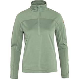 Fjällräven Women's Abisko Lite Fleece Half Zip Fleecesweatere Damer størrelse S farve grøn/turkis
