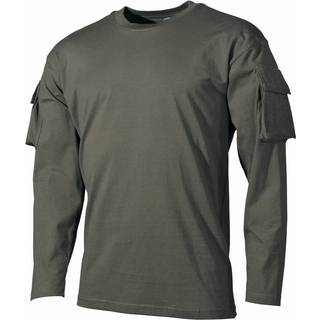 MFH Langærmet Cargo T-Shirt Oliven