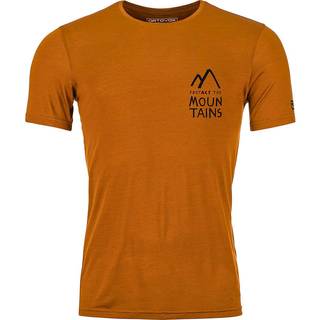 Ortovox 120 Cool Tec Mountain Duo T-Shirt Merino-shirt Herrer størrelse M farve orange