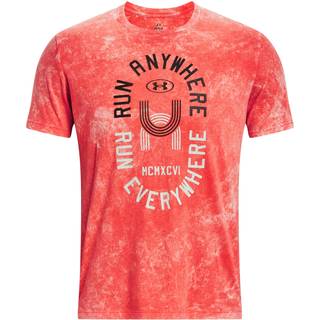 Under Armour Run Everywhere Running Shirt Men - Coral, Size S - coral