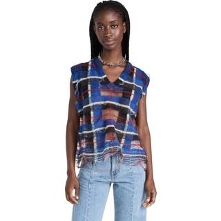 Maison Margiela Distressed mohair-blend vest - multicoloured - EU 46