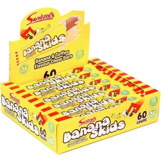 Banana Skids-bolsjer 60 stk (1 æske)