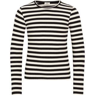 5x5 Classic Stripe Talika Langærmet T-shirt, Black/Vanilla Ice, 8 år
