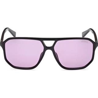 Guess Unisex GU8276 01Y Solbriller Injiceret Sort Violet Firkantet Normal