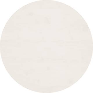 bordplade hvid Ø50x2,5 cm massivt fyrretræ