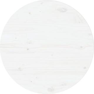 bordplade hvid Ø60x2,5 cm massivt fyrretræ
