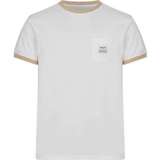 Retro pocket t-shirt | 100% økologisk bomuld | Hvid/sand