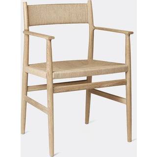 Brdr. Krüger ARV Spisebordsstol m. Armlæn Weaved Backrest White Oiled Oak