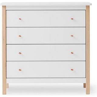 Oliver Furniture Wood puslekommode m. 4 skuffer eg