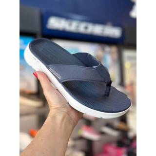 Skechers Go-Consistent herresandaler - (Mørk blå, str. 45, Tekstil)