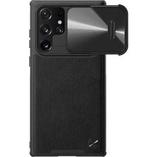 Nillkin CamShield Læder Etui til Samsung Galaxy S22 Ultra (Sort)