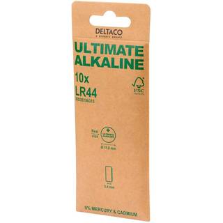 Deltaco Ultimate Alkaline LR44 Button Cell - 10-pack