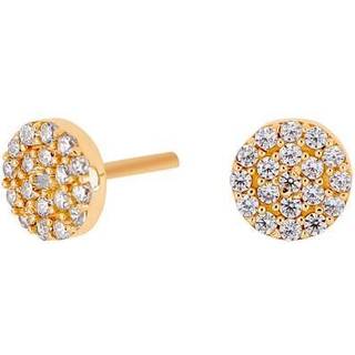 Siersbøl - Ørestikker i 8kt. guld 6mm m. zirkonia**