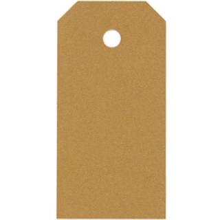Guld Manilamærker 4x8 cm - 1000 stk. til Gaveindpakning